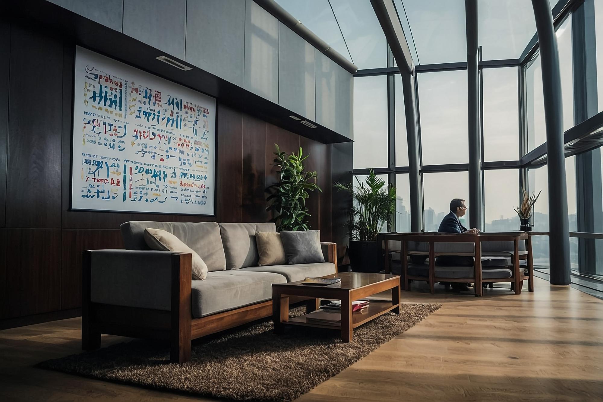 Agent imobiliare discutând strategia de vânzare într-un apartament luminos